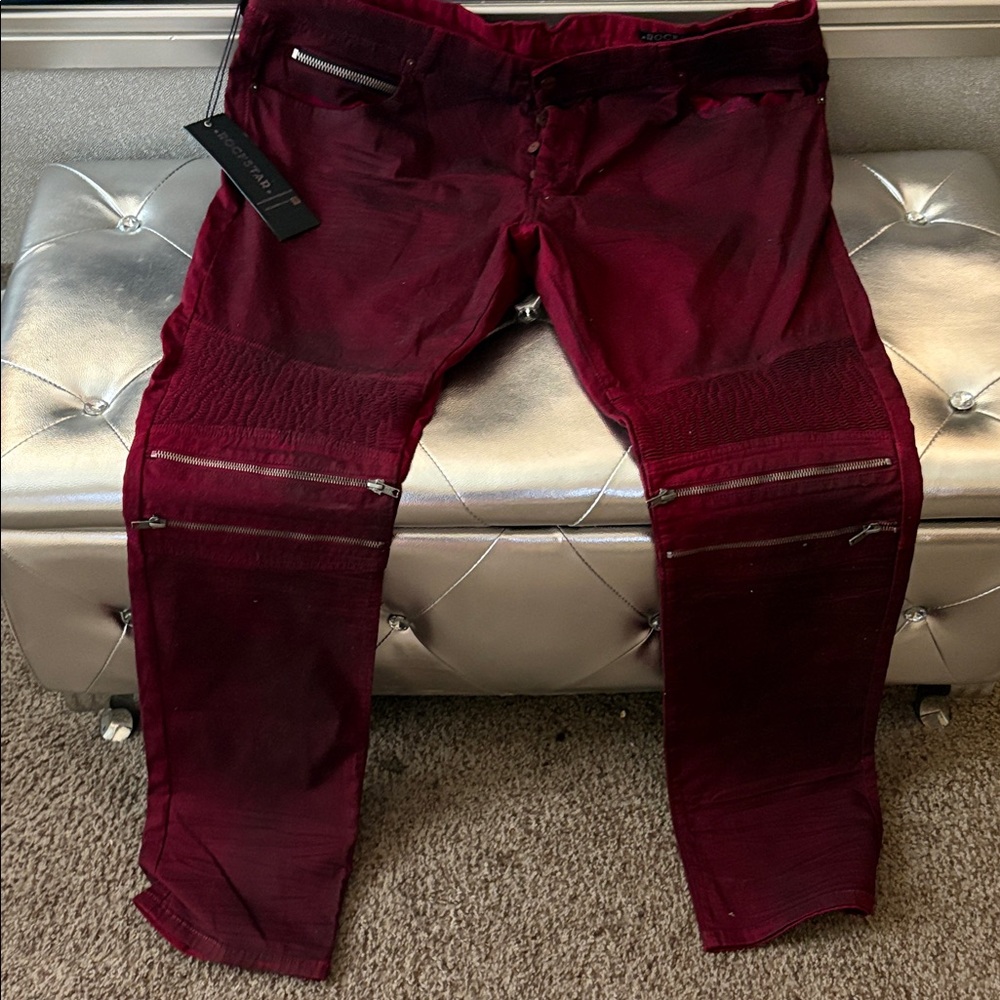 Men's Bootcut Jeans in Deep Red